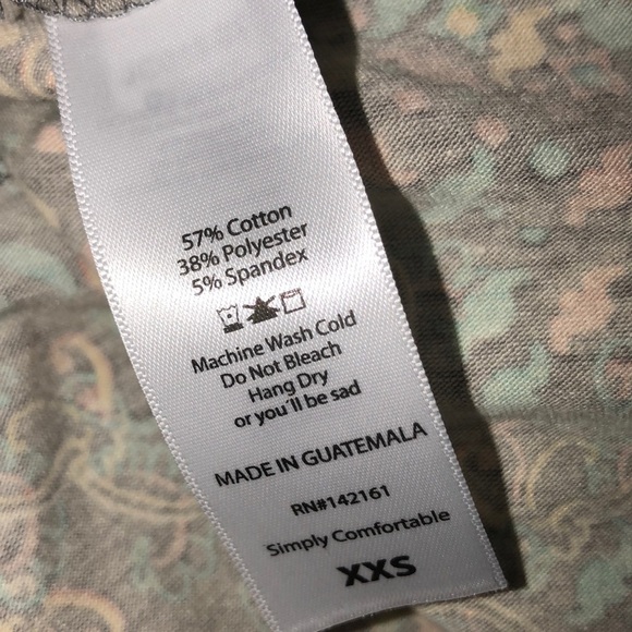 LulaRoe size xxsmall Irma top; new w/tags - Picture 6 of 7